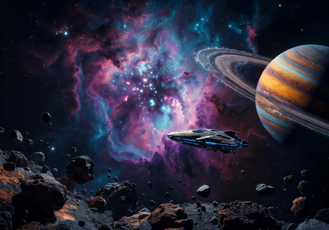 Astro Voyage Slot Game Interface Background